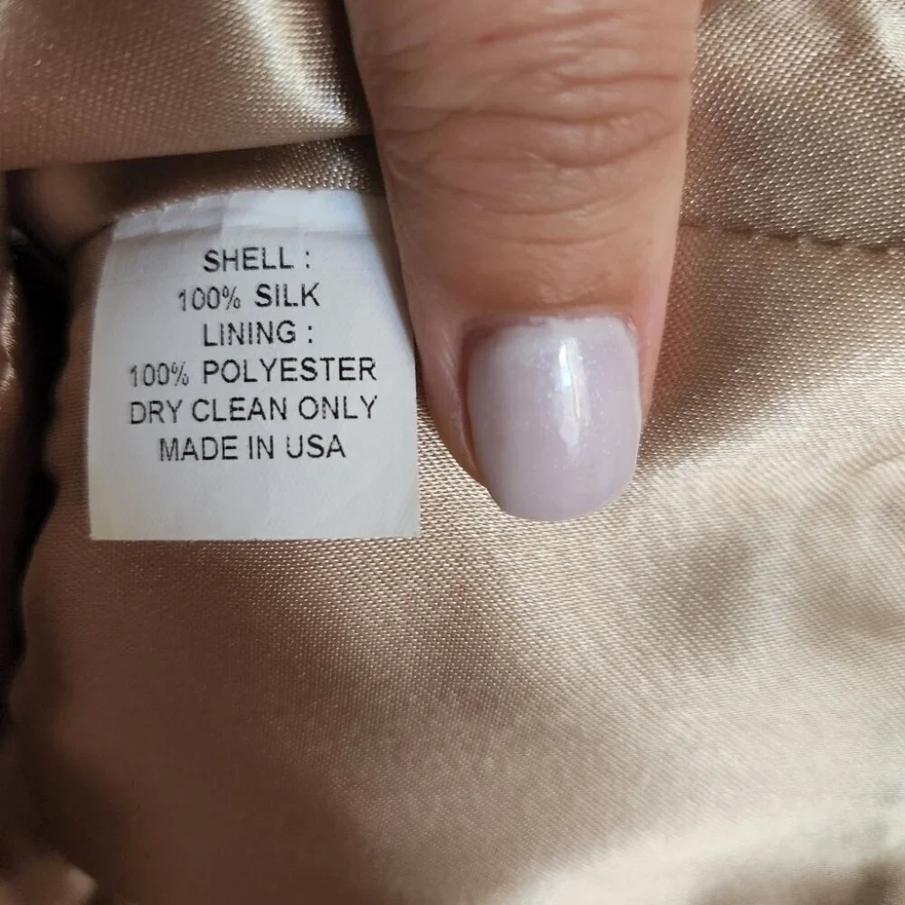 JENNY YOO | silk dress strapless Champagne Gold sz 0 - Picture 6 of 7